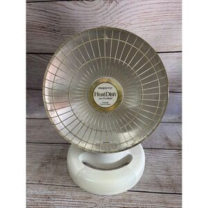 Presto Heat Dish Parabolic Electric Heater Portable plus Footlight Tested